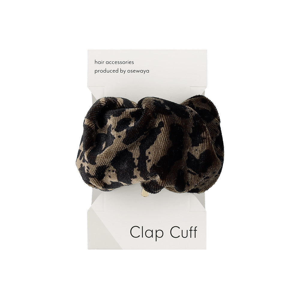 Leopard Pattern Ruffle Band Pony Hook
