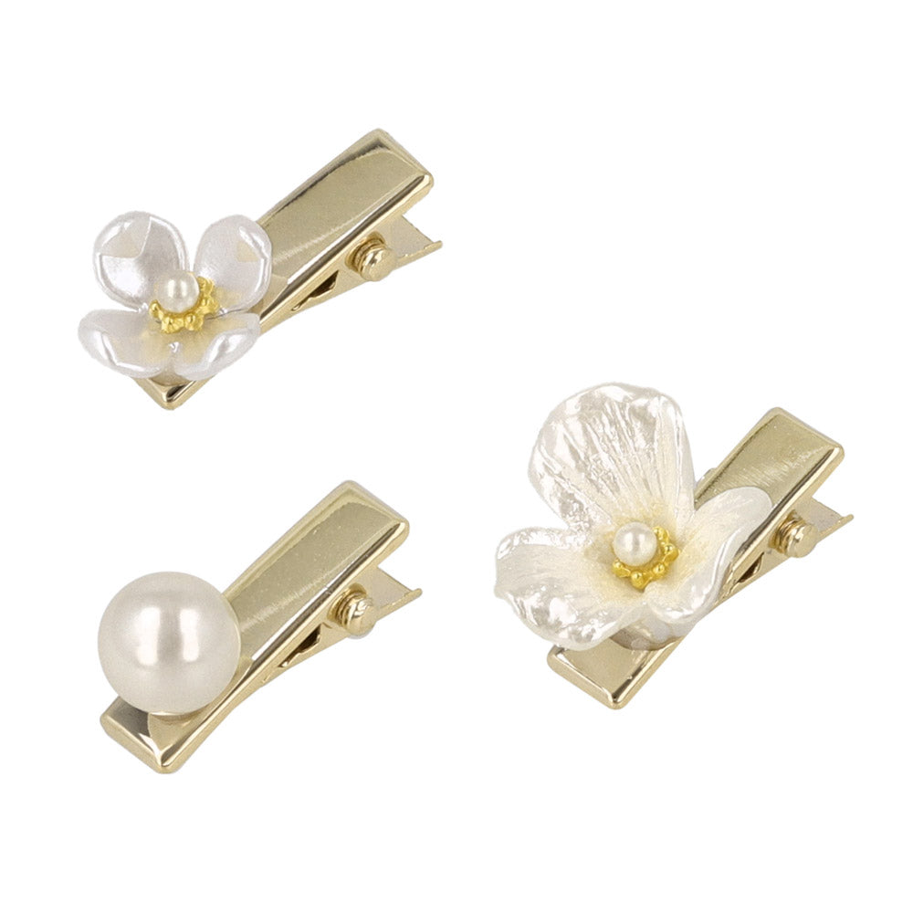 Pearly Hair Vine and Pinch Clip Set