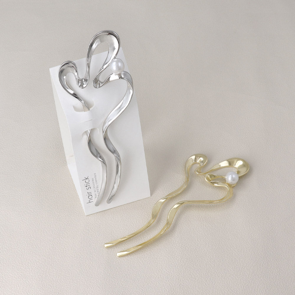 Pearl Squiggle Hair Stick - osewaya