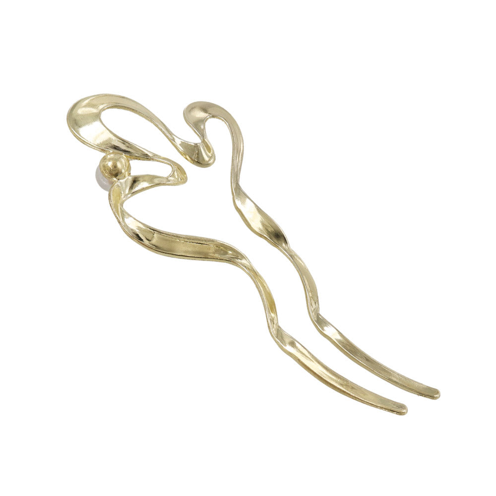 Pearl Squiggle Hair Stick