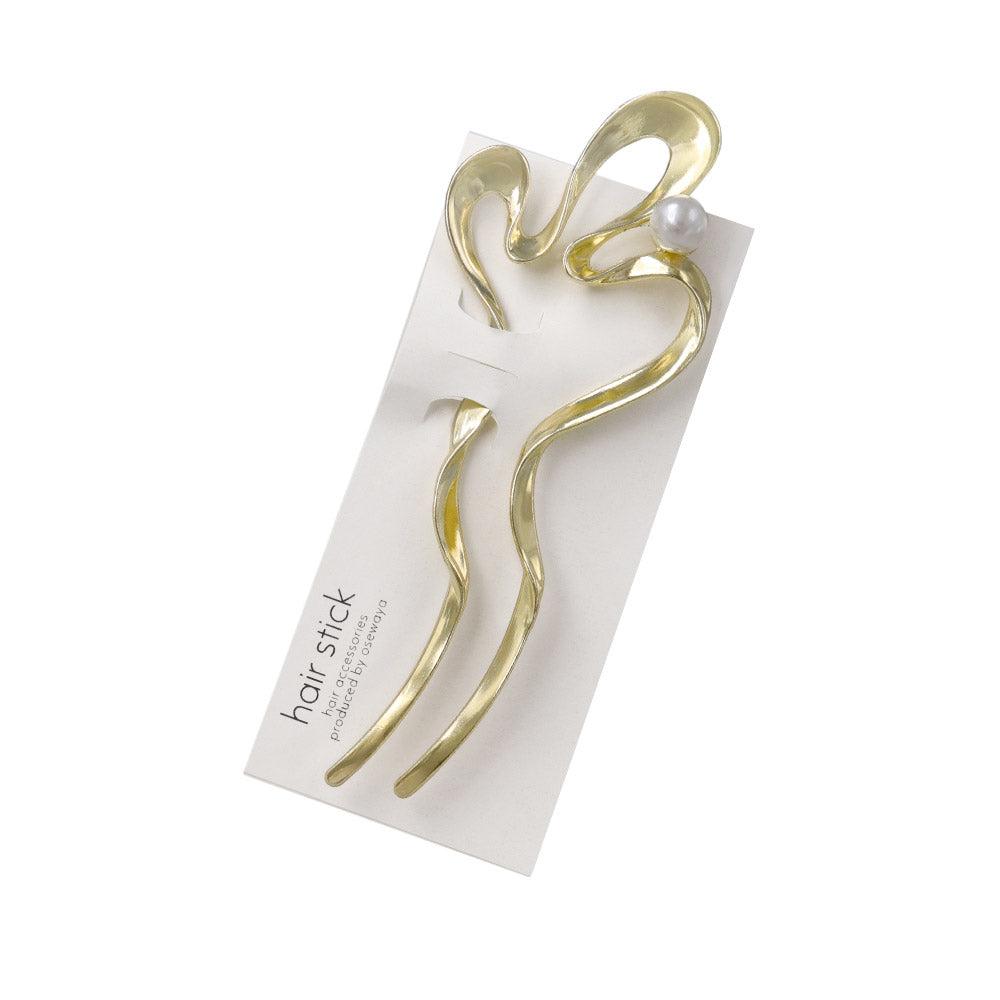Pearl Squiggle Hair Stick