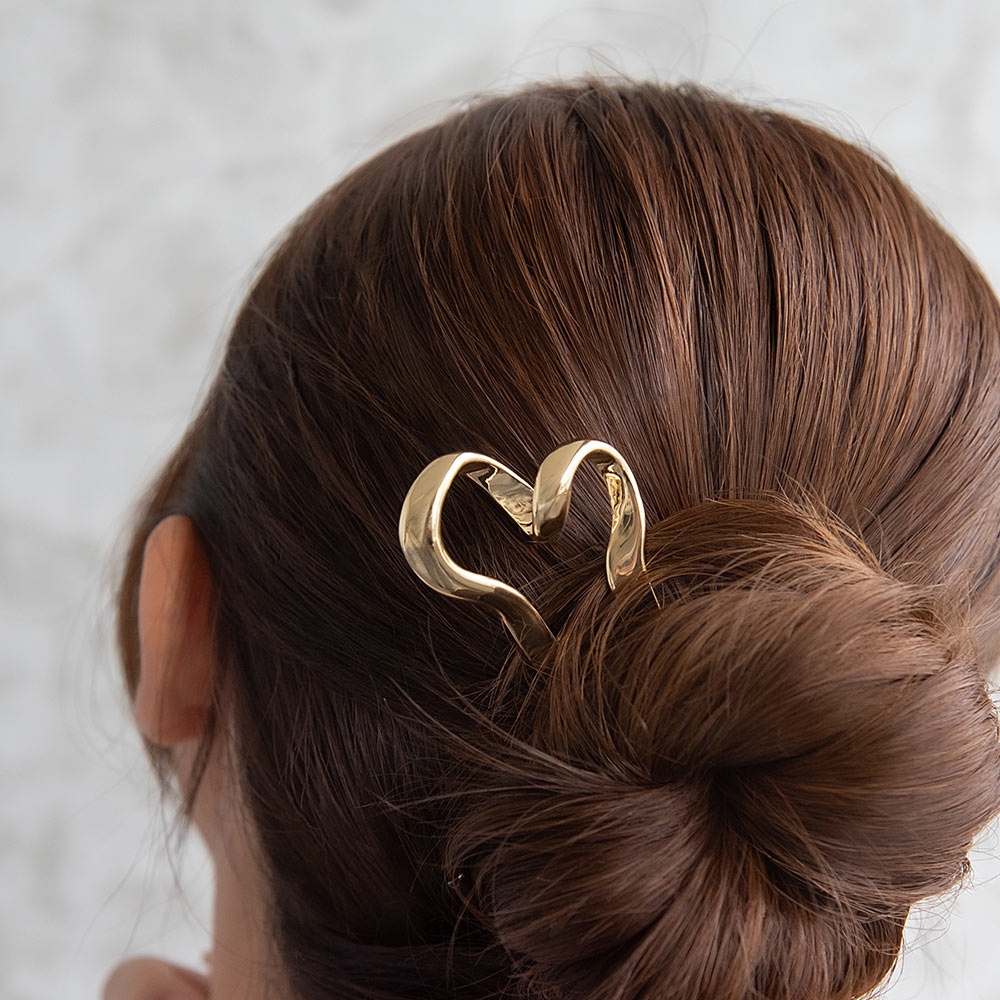 Twisted Heart Hair Stick