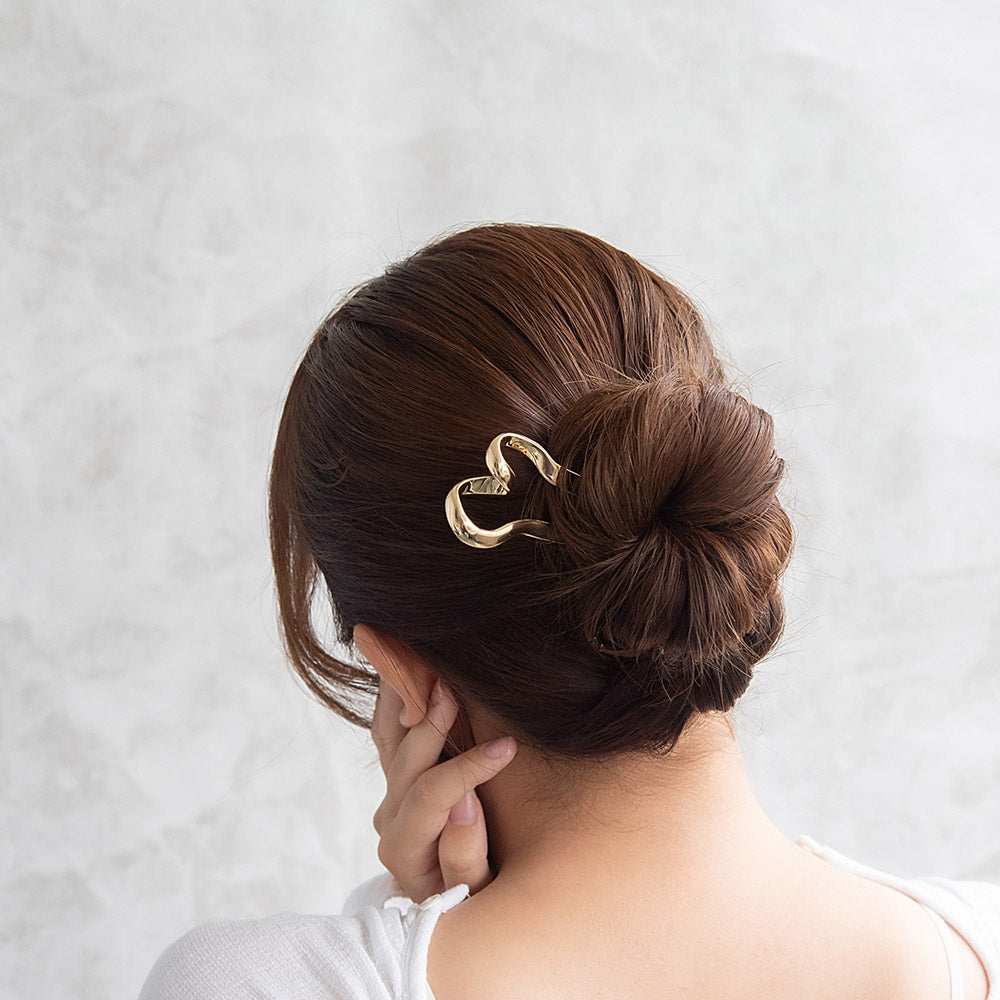 Twisted Heart Hair Stick
