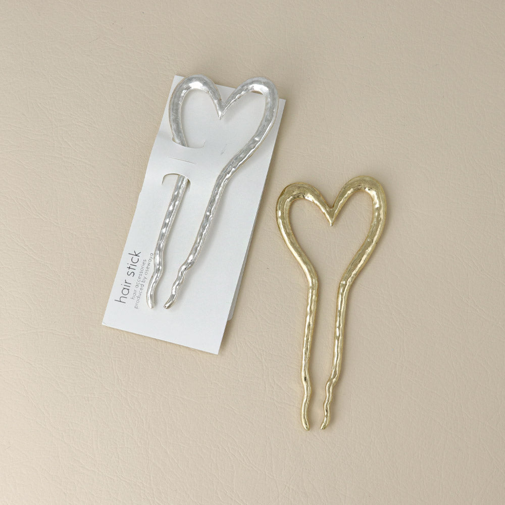 Bumpy Heart Hair Stick