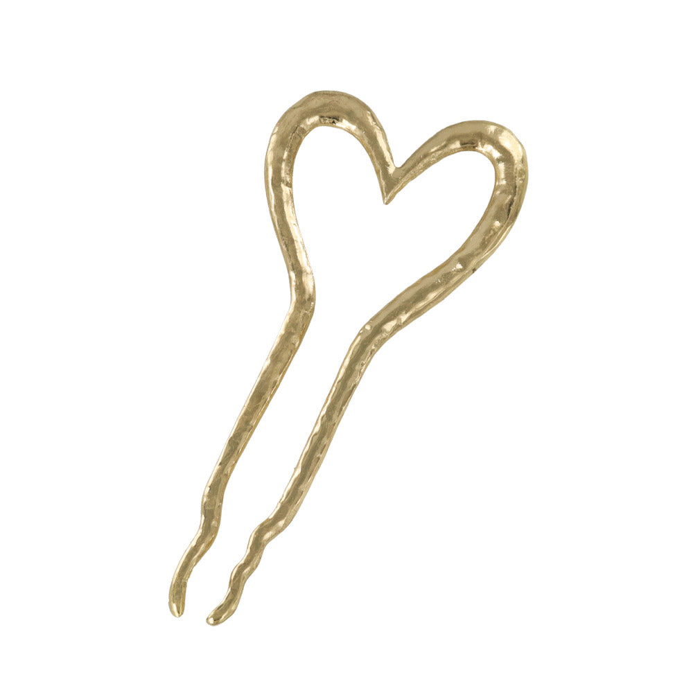 Textured Heart Hair Stick