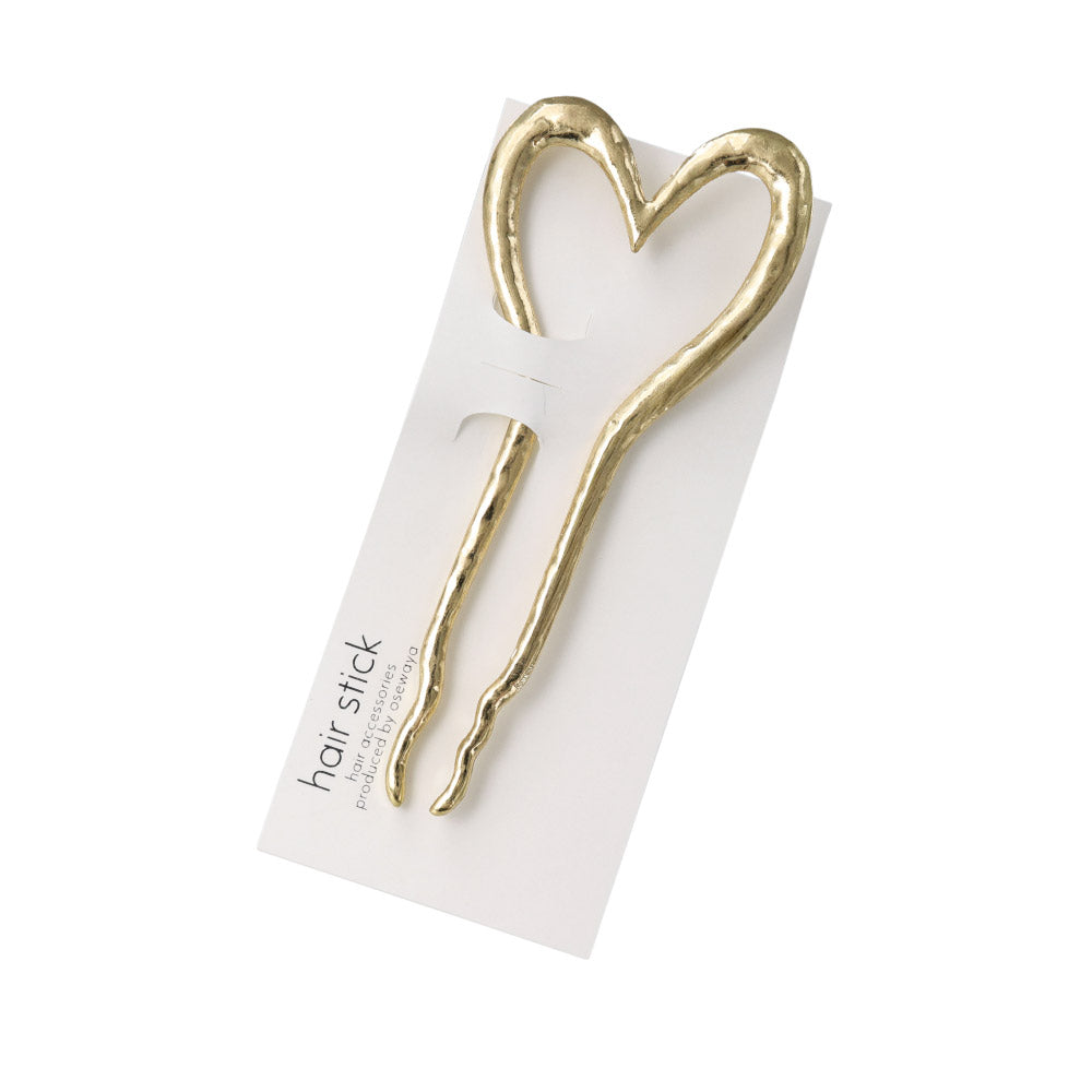 Textured Heart Hair Stick