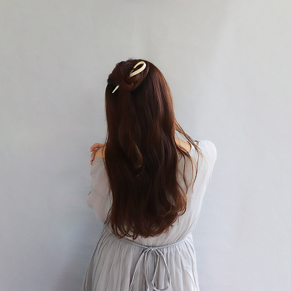 Marble U Shaped Hair Stick