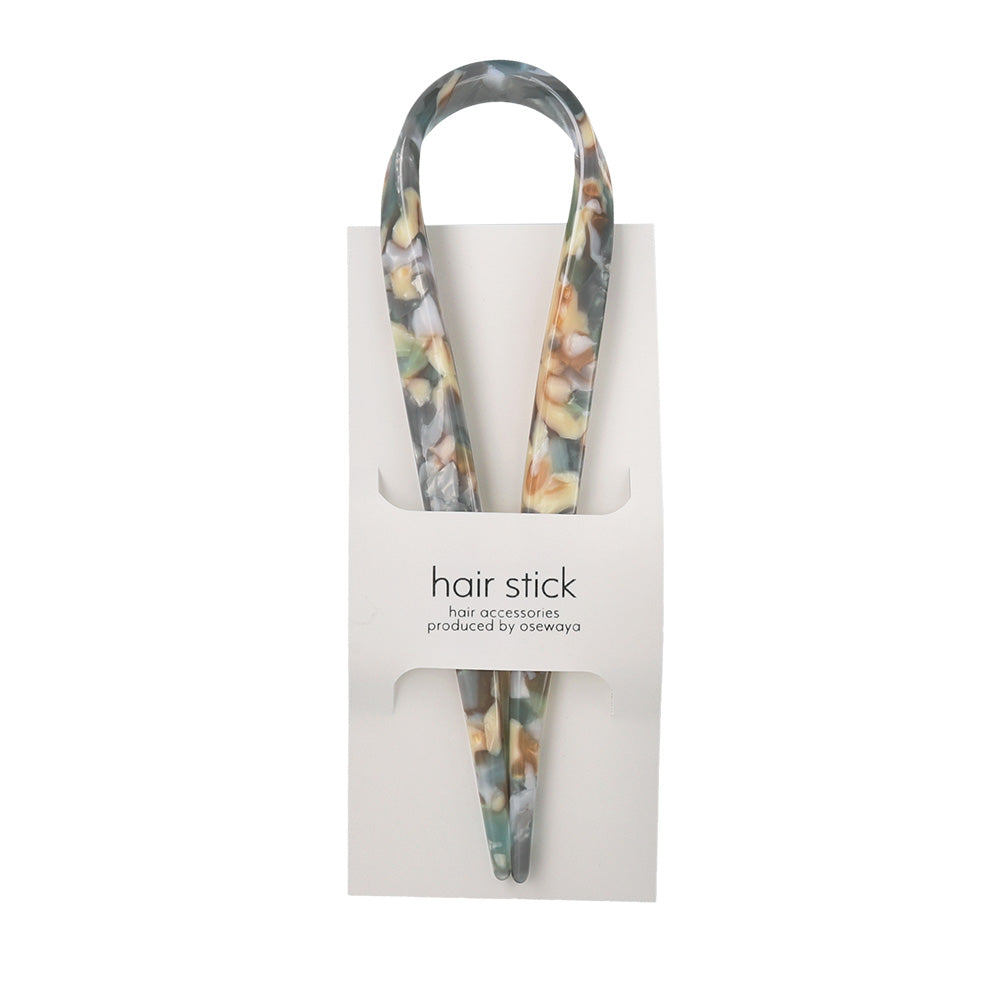 Marble U Shaped Hair Stick