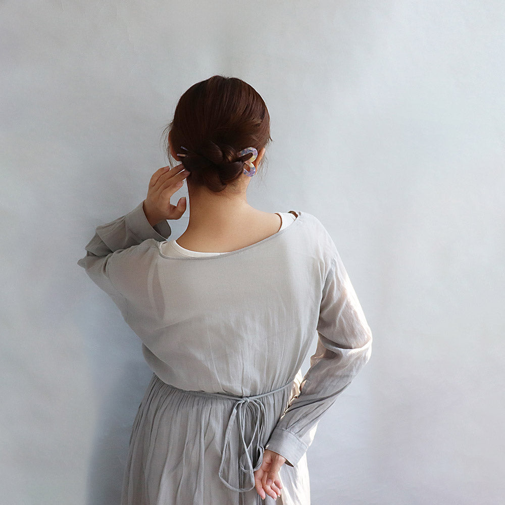 Marble Heart Shaped Hair Stick