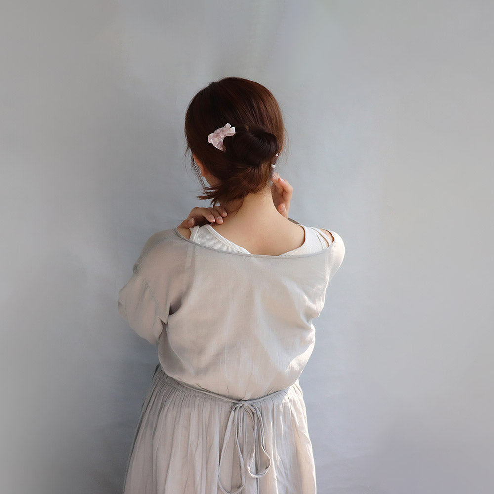 Marble Bowknot Hair Stick