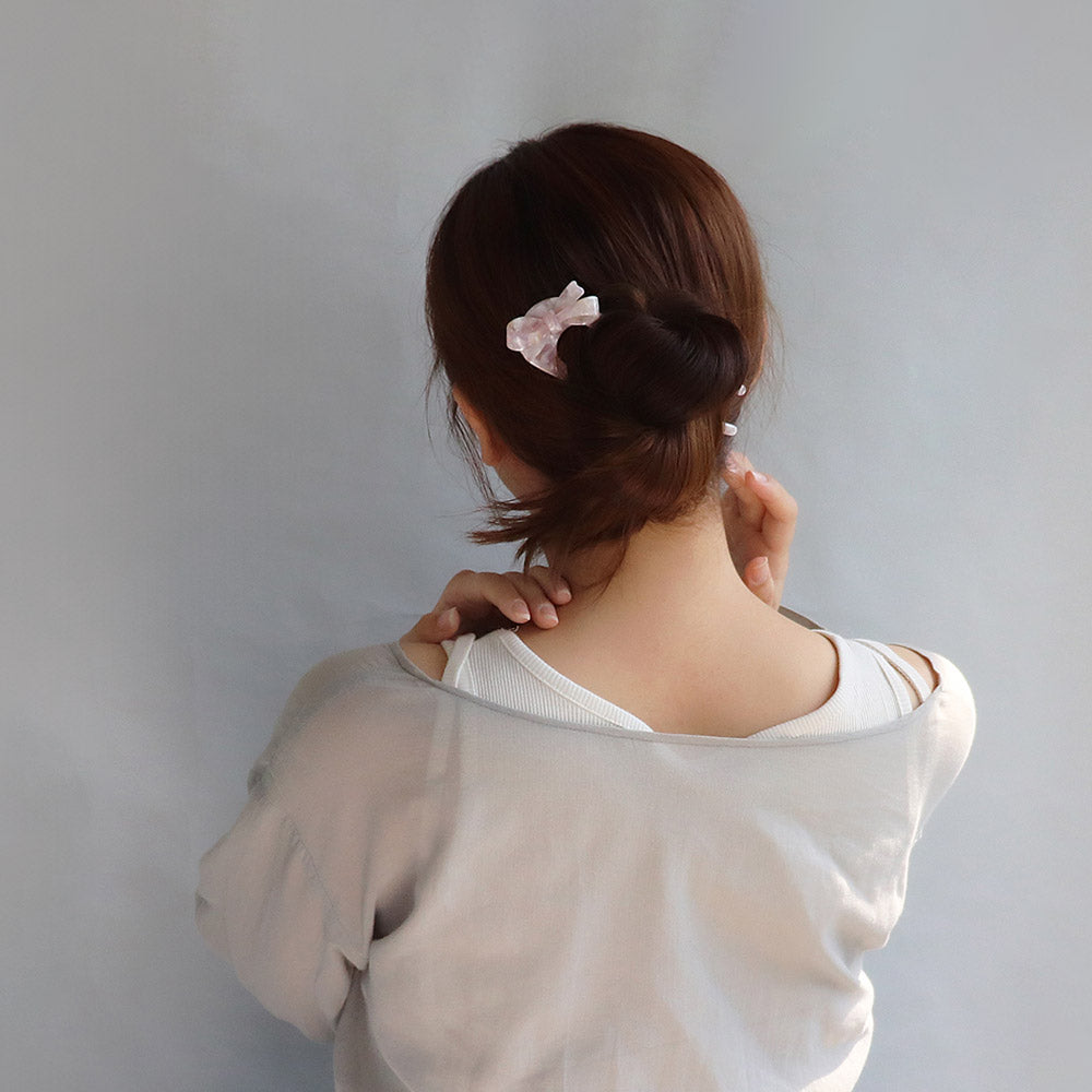 Marble Bowknot Hair Stick