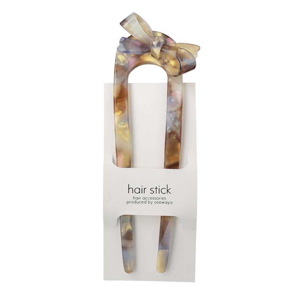 Marble Bowknot Hair Stick