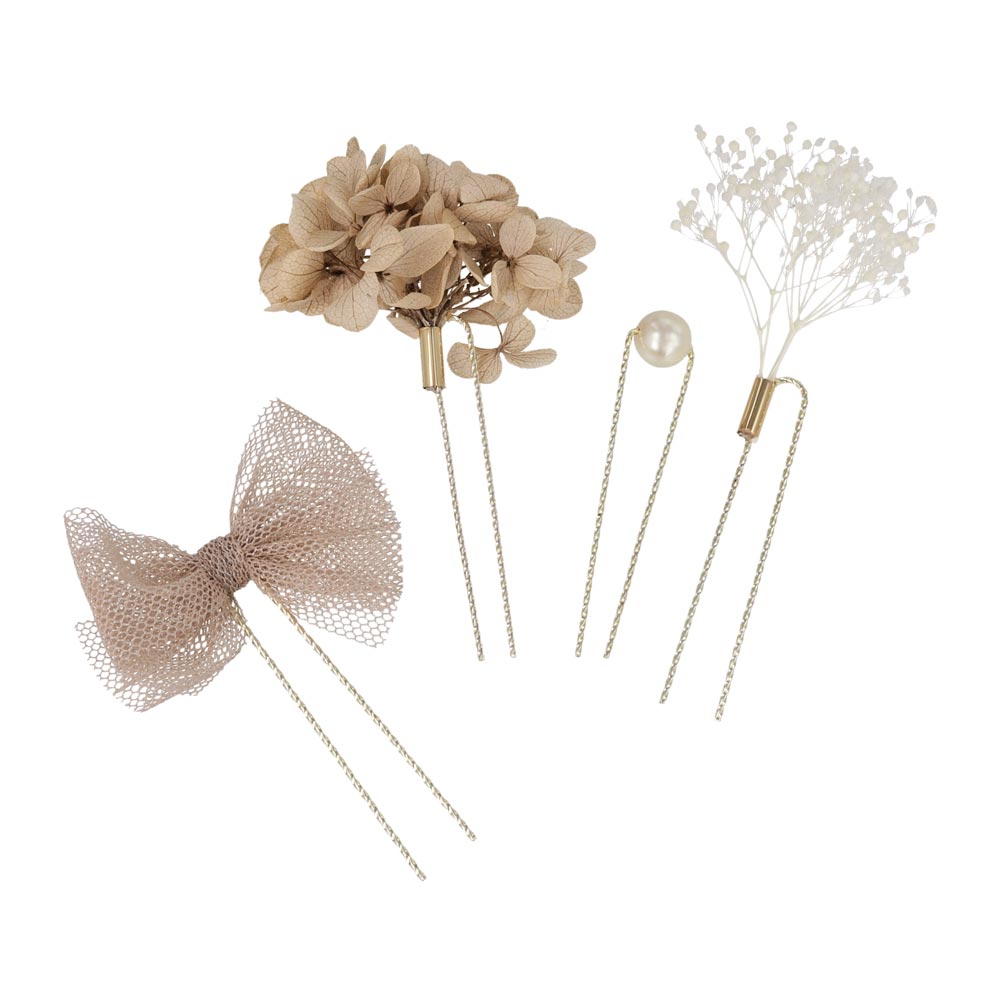 Dried Flower Hairpin Set