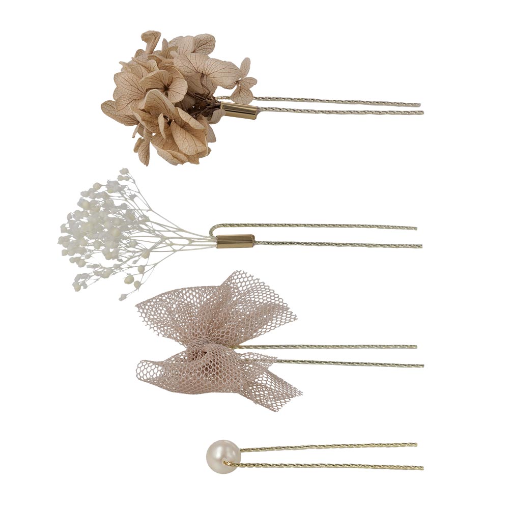 Dried Flower Hairpin Set