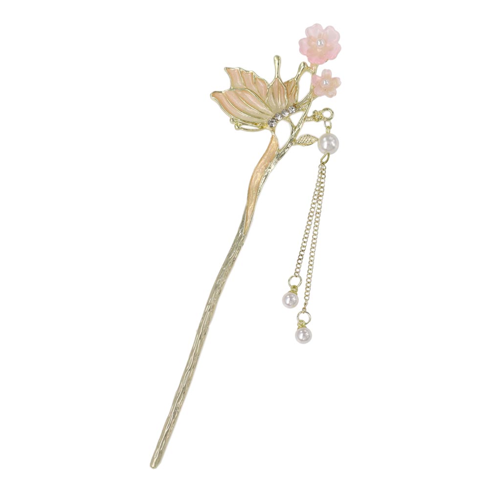 Butterfly and Flower Kanzashi Hair Stick