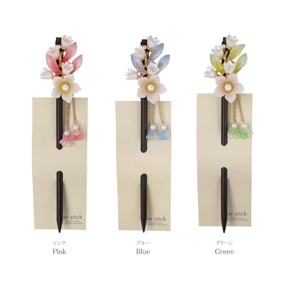 Flower Cluster Kanzashi Hair Stick