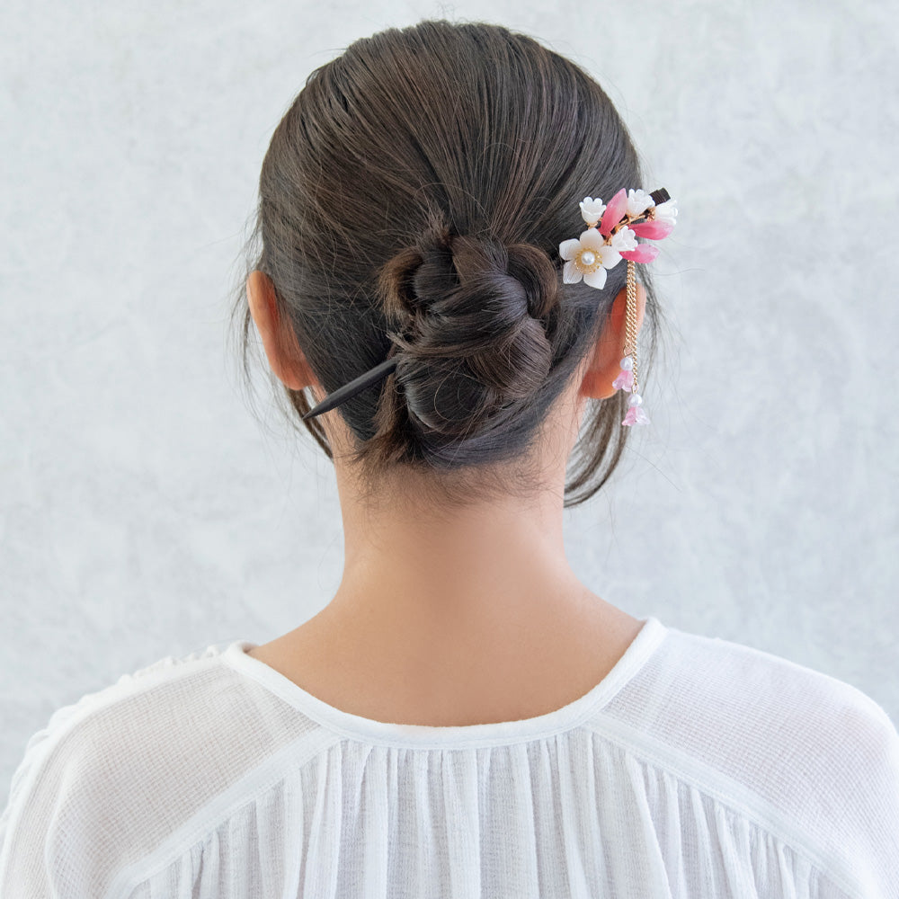 Flower Cluster Kanzashi Hair Stick