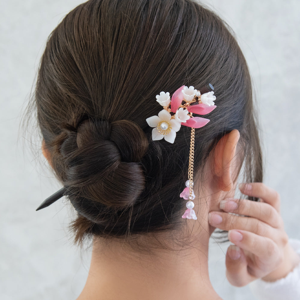 Flower Cluster Kanzashi Hair Stick