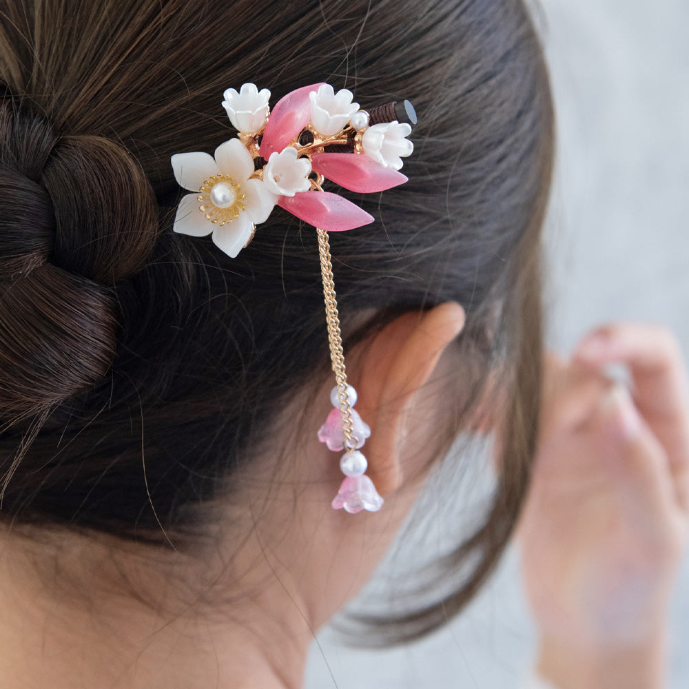 Flower Cluster Kanzashi Hair Stick