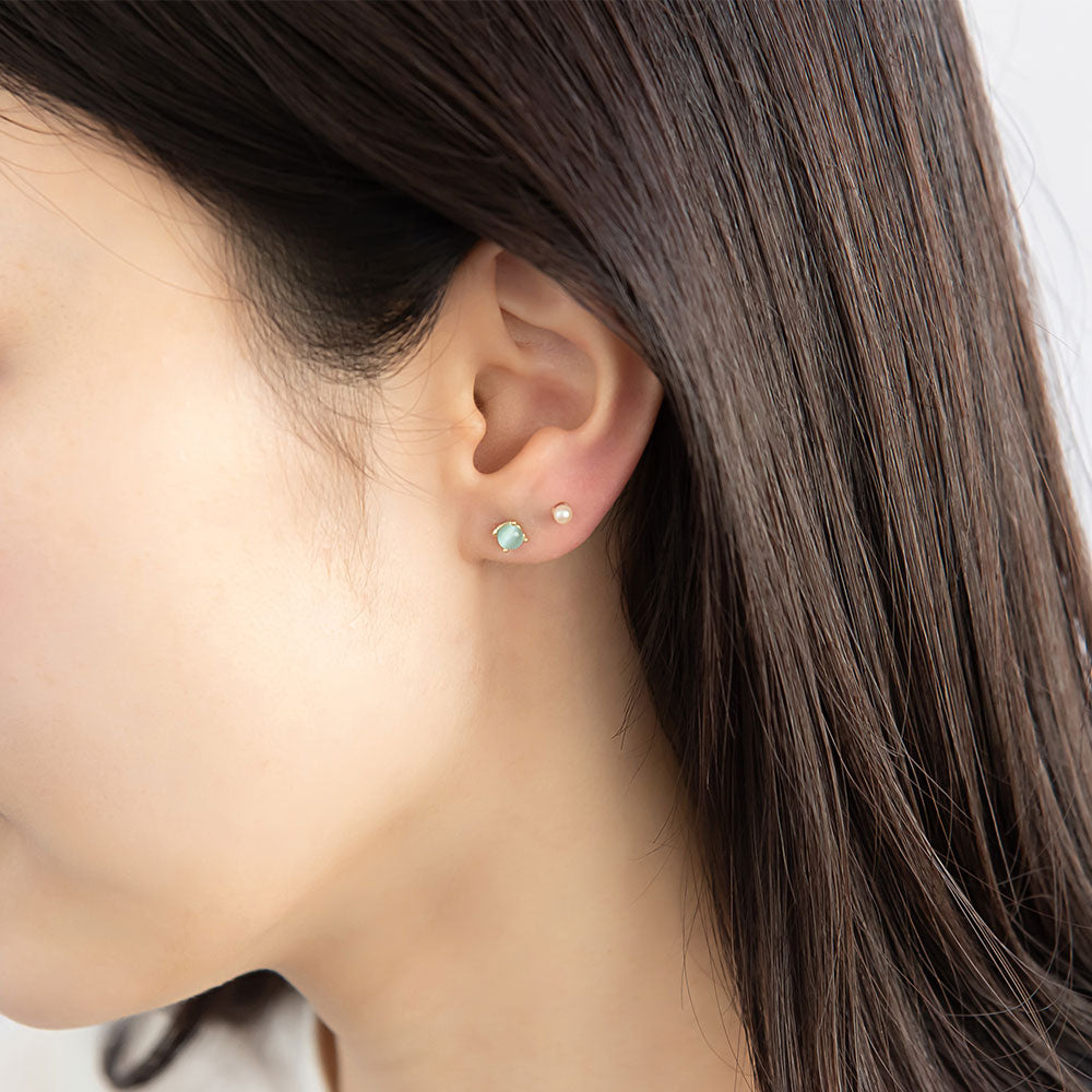 Mixed Round Plastic Post Stud Earring Set