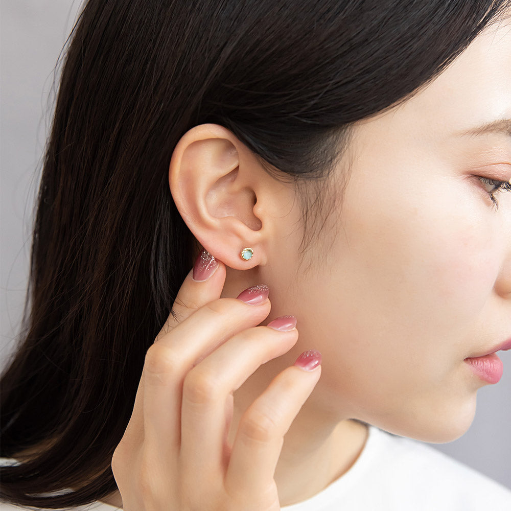 Mixed Round Plastic Post Stud Earring Set