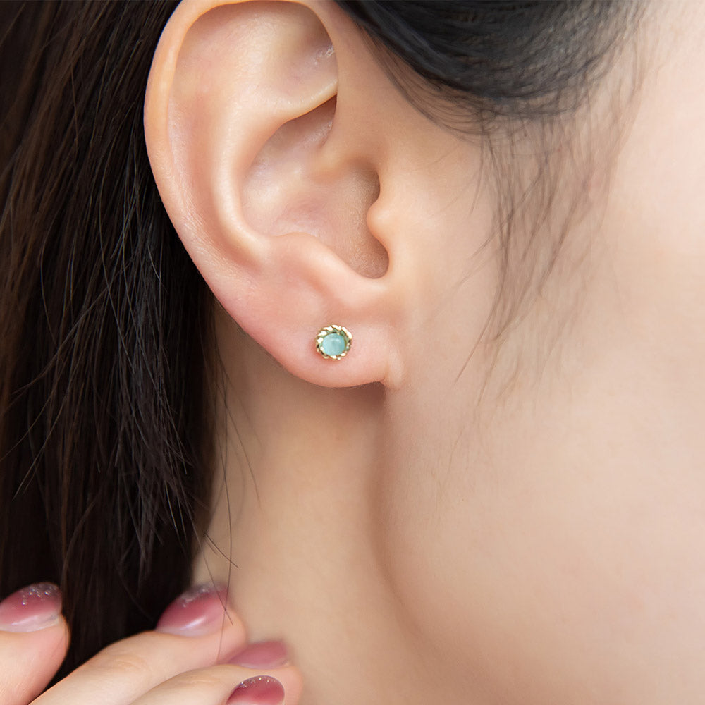 Mixed Round Plastic Post Stud Earring Set