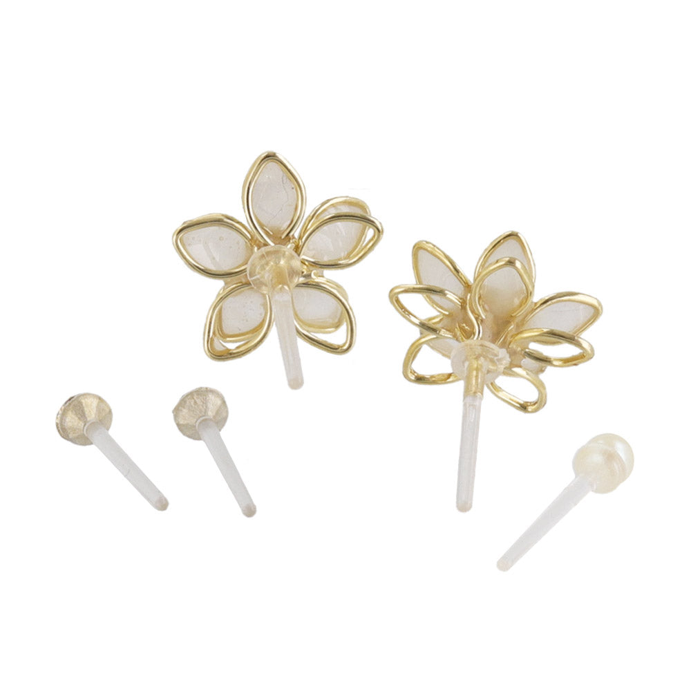 Flower Plastic Post Earring Pack