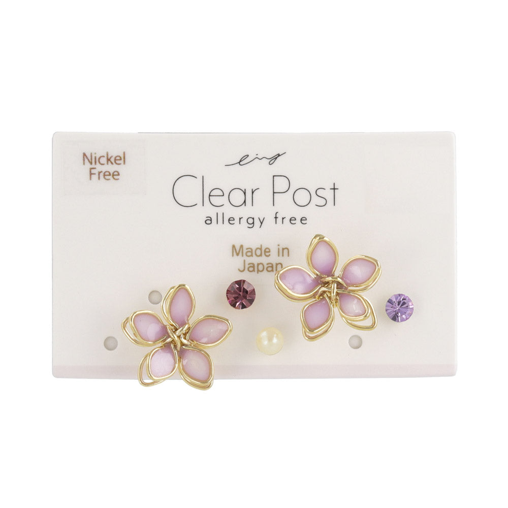 Flower Plastic Post Earring Pack