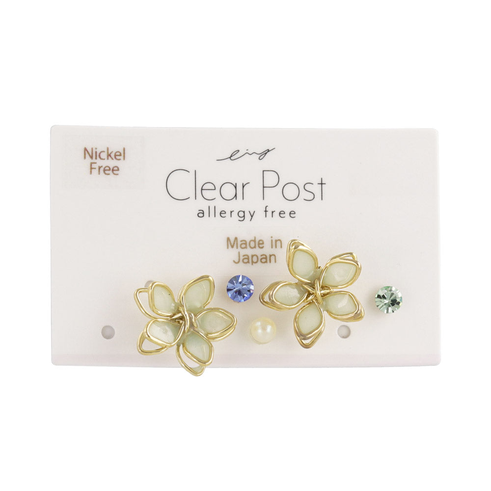 Flower Plastic Post Earring Pack