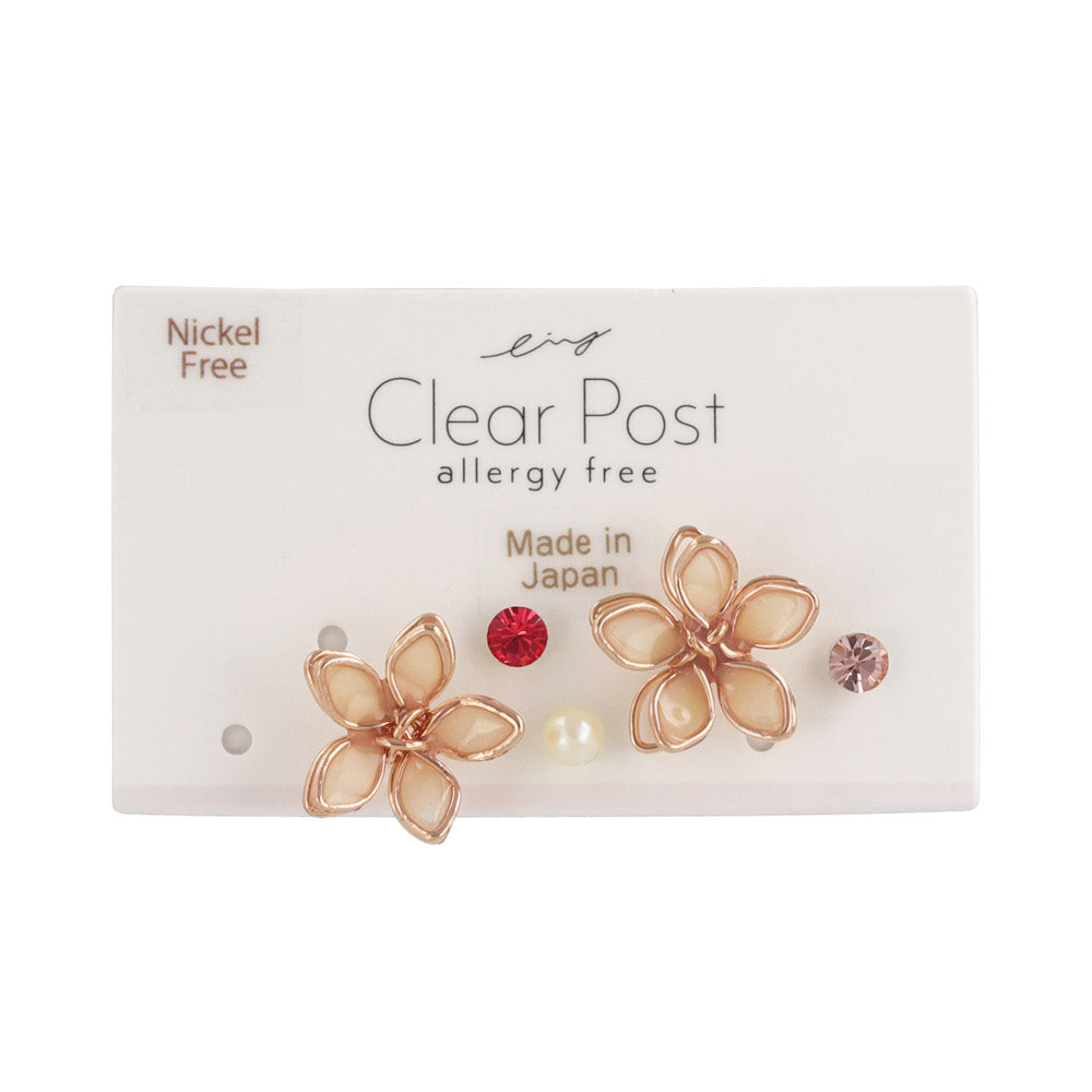 Flower Plastic Post Earring Pack