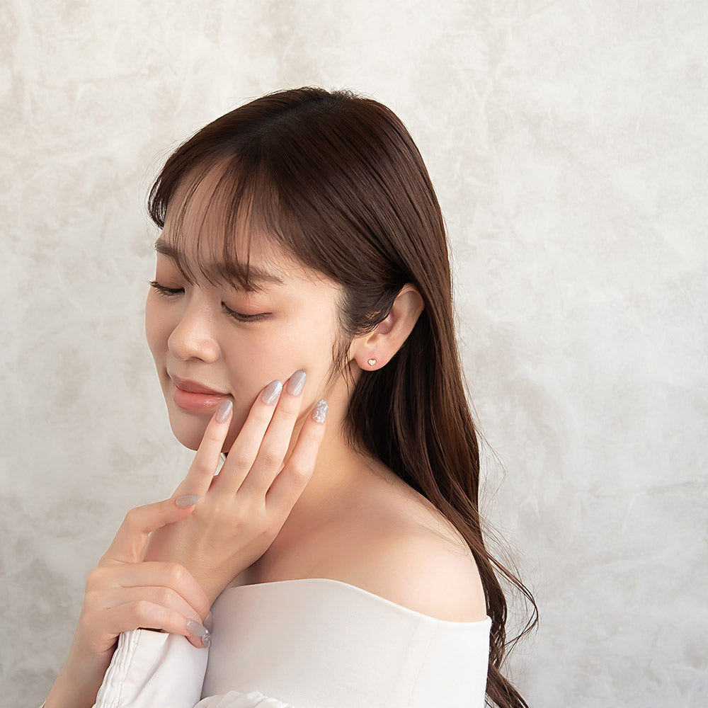 Small Pave Heart Plastic Earrings