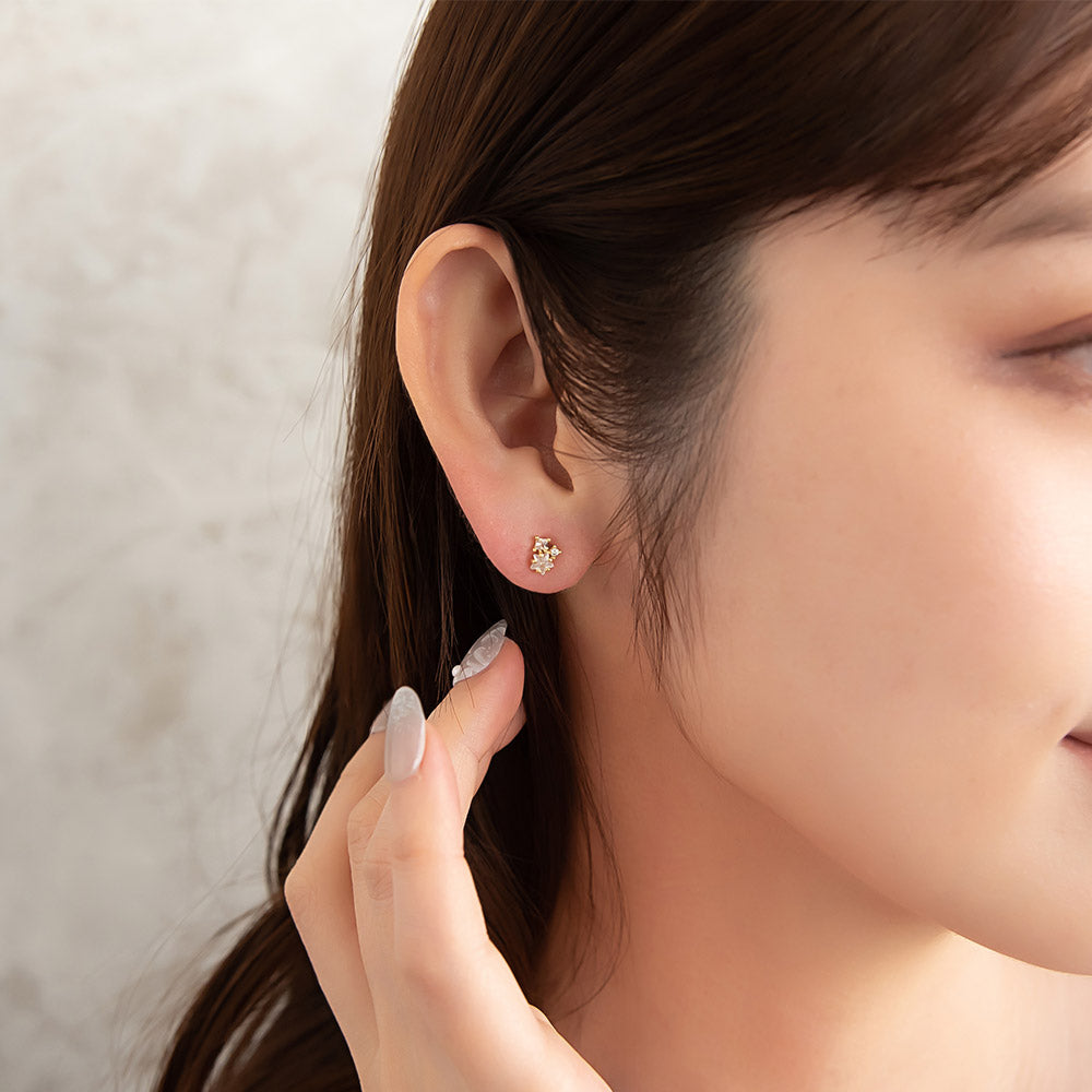 Small Star Cluster Plastic Earrings