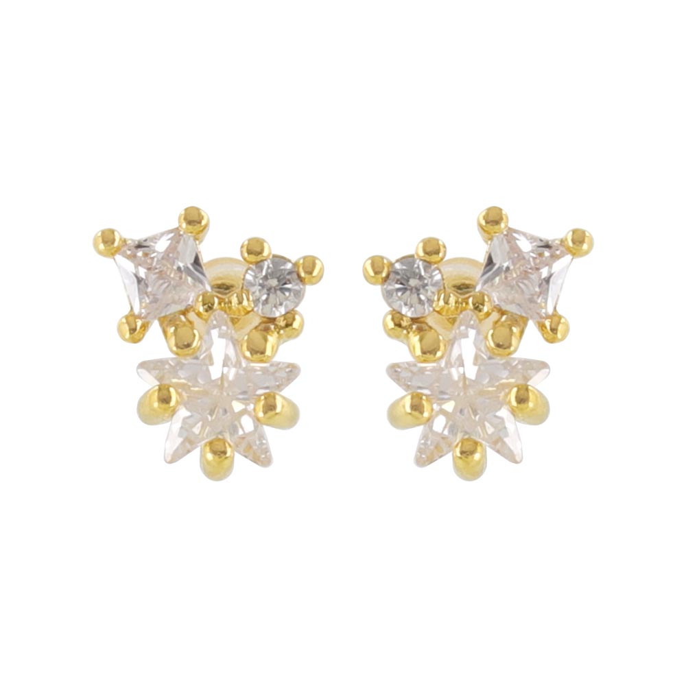 Small Star Cluster Plastic Earrings