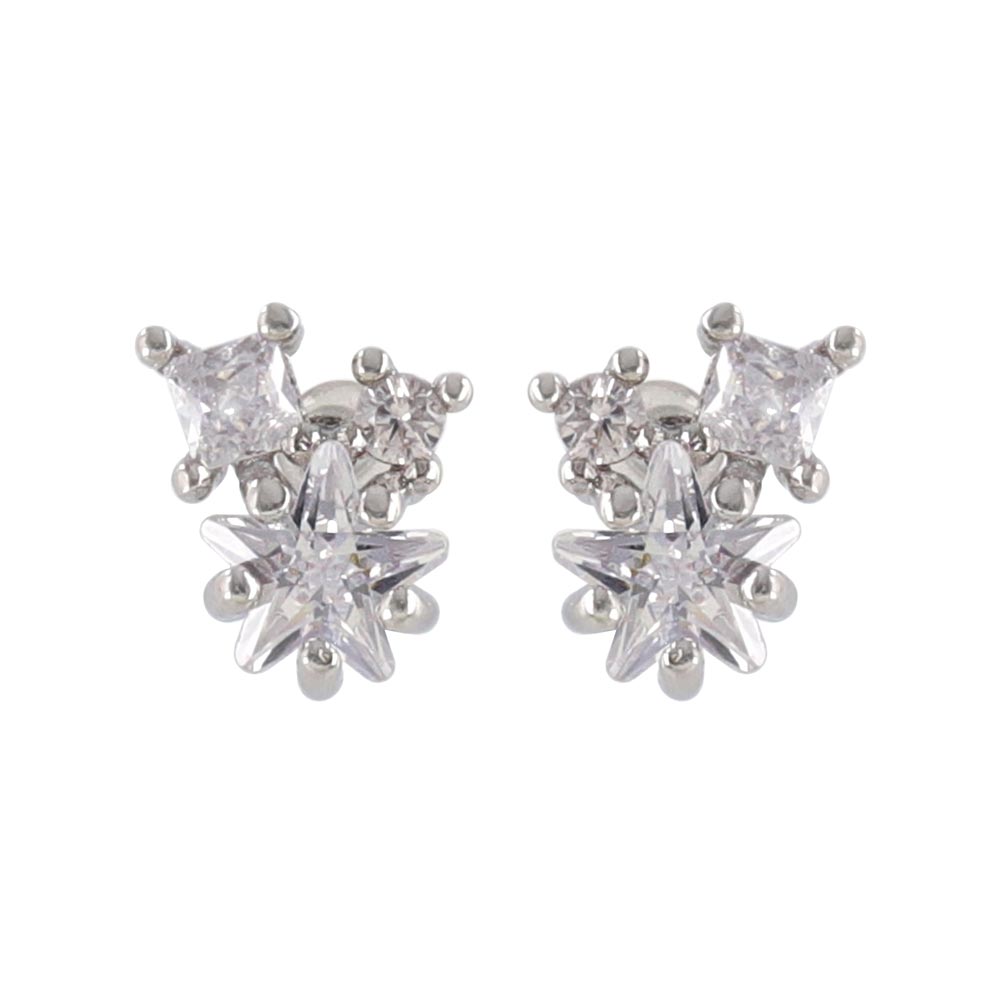 Small Star Cluster Plastic Earrings