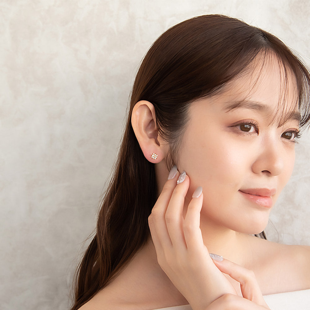 Small Snow Crystal Plastic Earrings