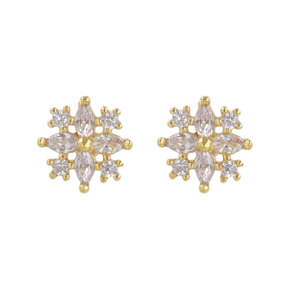 Small Snow Crystal Plastic Earrings