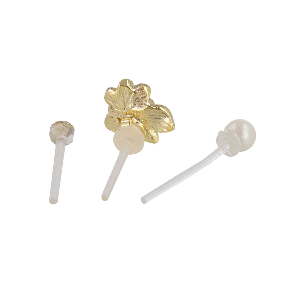 Flower and Butterfly Plastic Stud Set