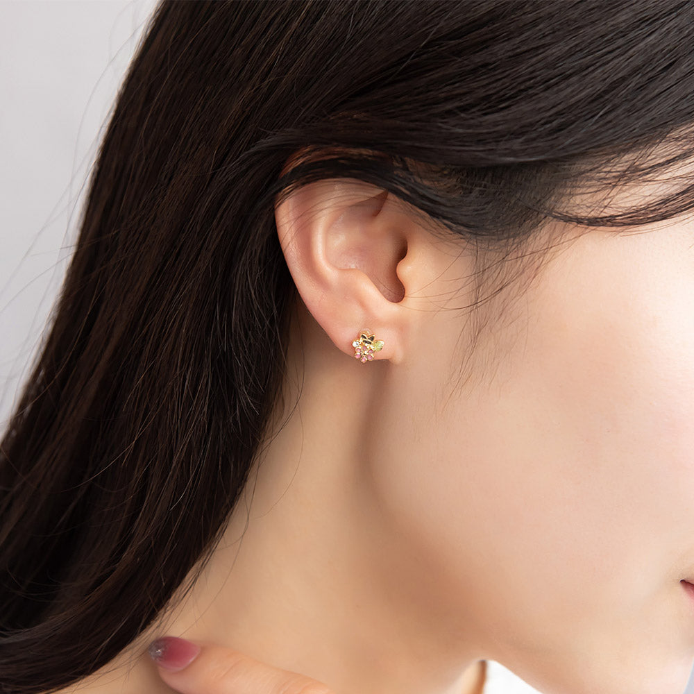 Flower and Butterfly Plastic Stud Set