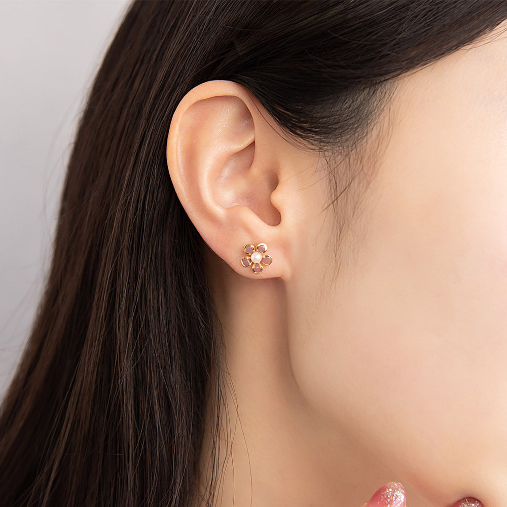 Flower and Butterfly Mixed Plastic Stud Set