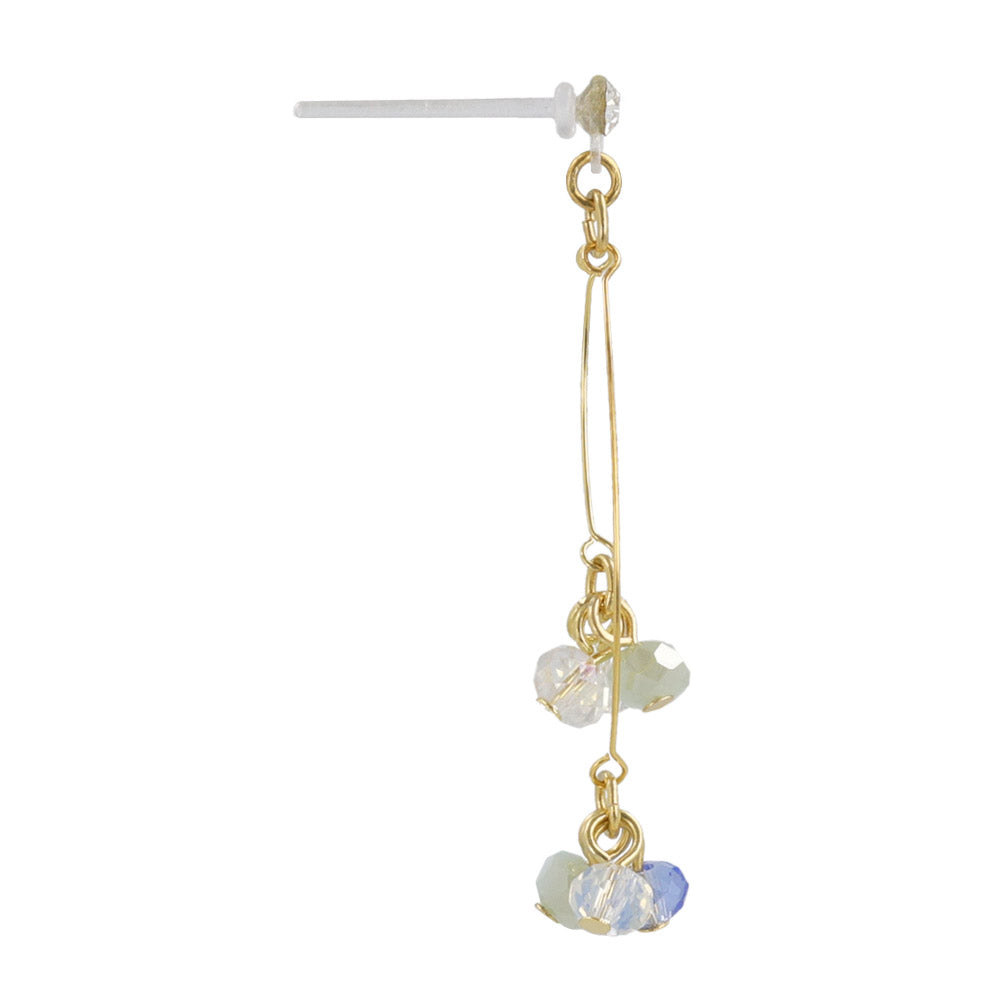 Bead Cluster Double Drop Plastic Earrings