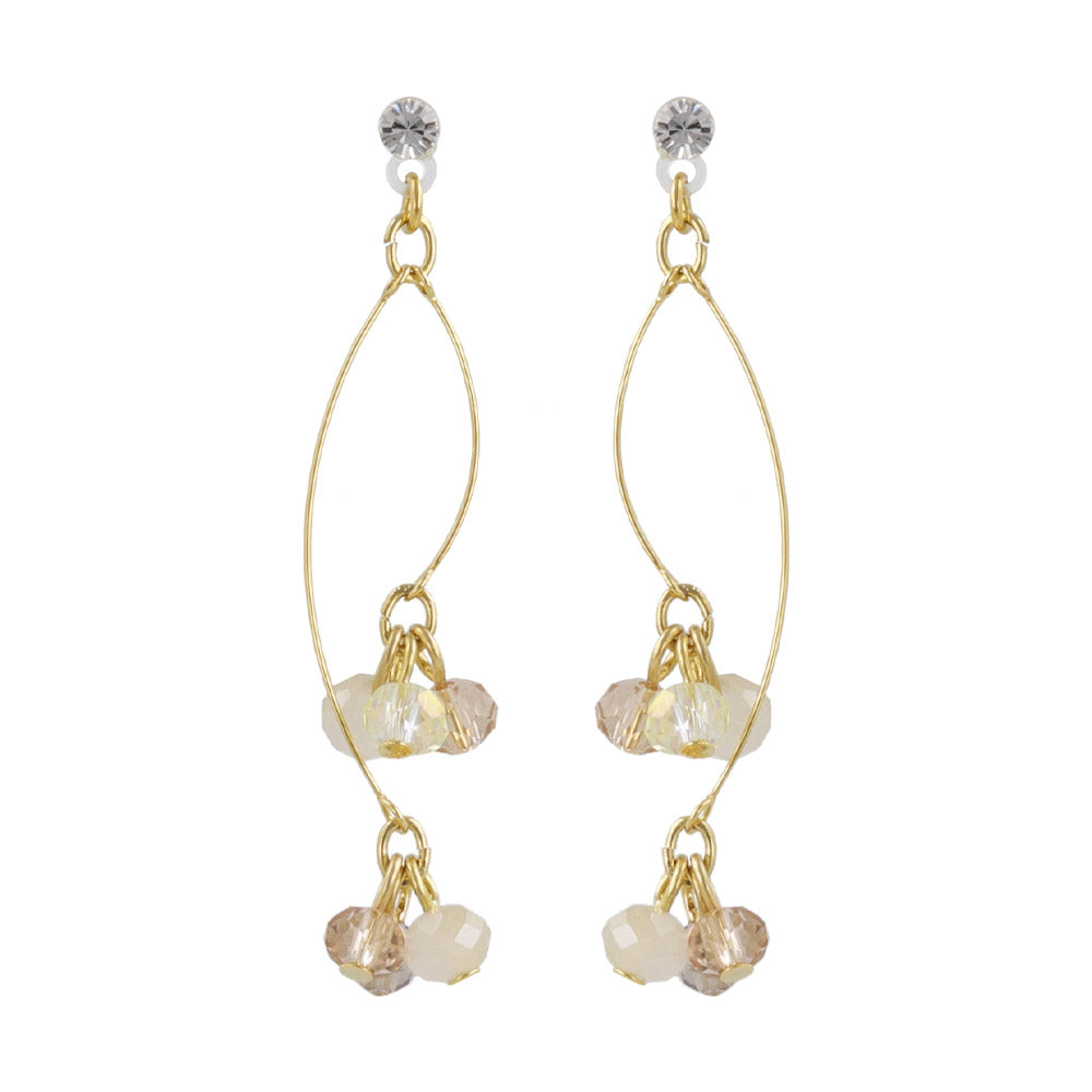 Bead Cluster Double Drop Plastic Earrings