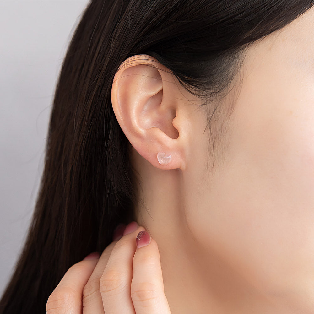 Clear Heart Plastic Earring Pack