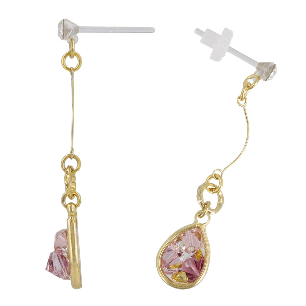 Beaded Waterdrop Dangle Plastic Earrings