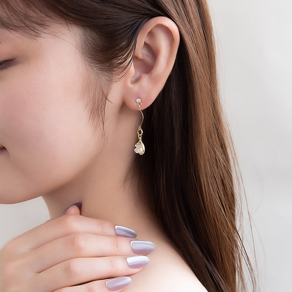 Beaded Waterdrop Dangle Plastic Earrings