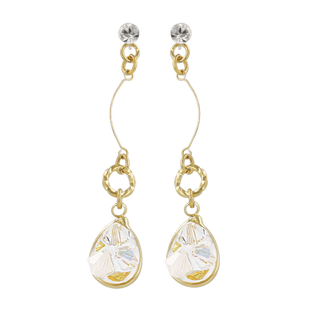 Beaded Waterdrop Dangle Plastic Earrings