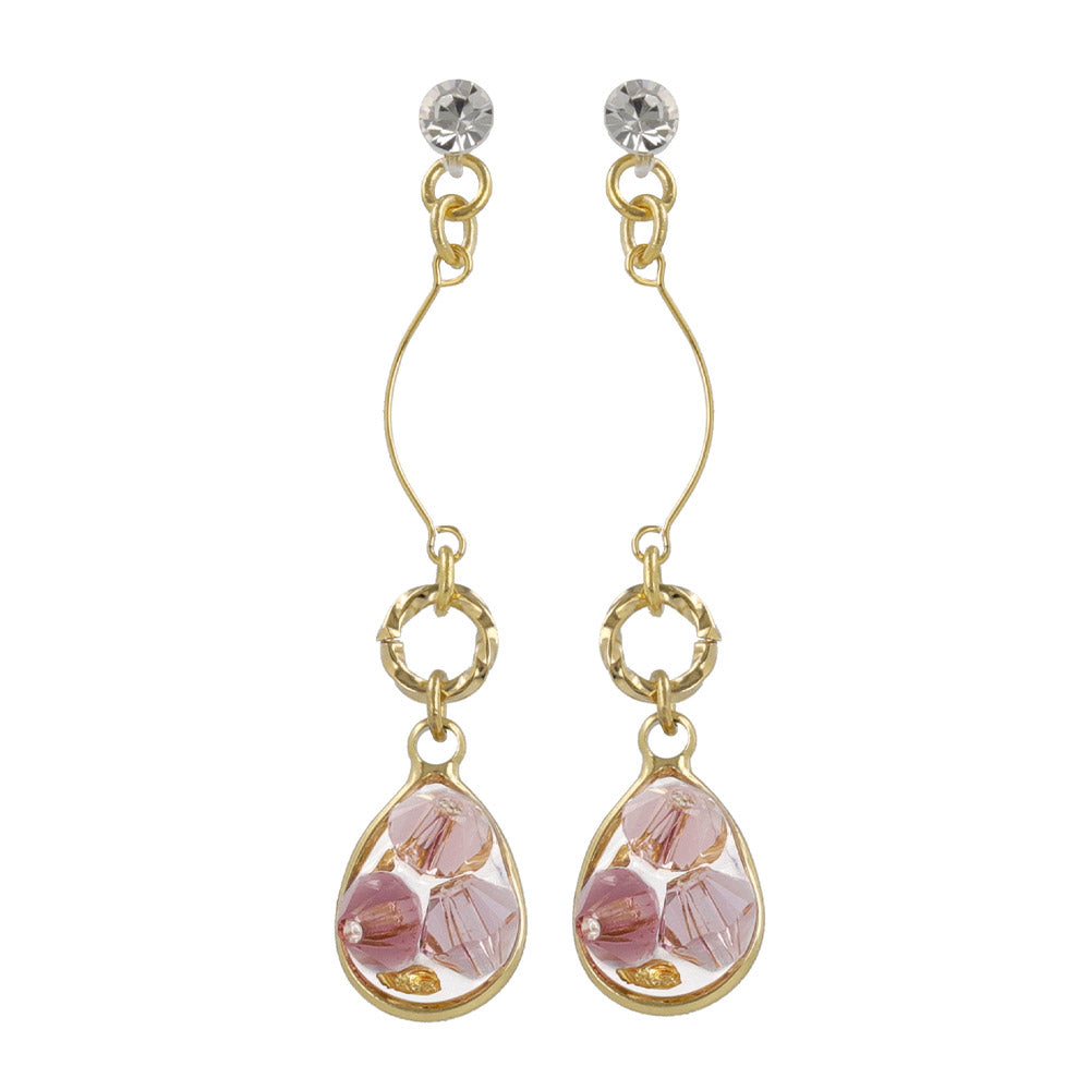 Beaded Waterdrop Dangle Plastic Earrings