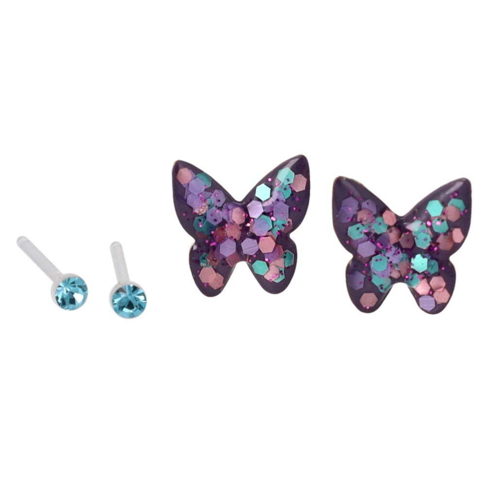 Sequin Butterfly Stud Pack