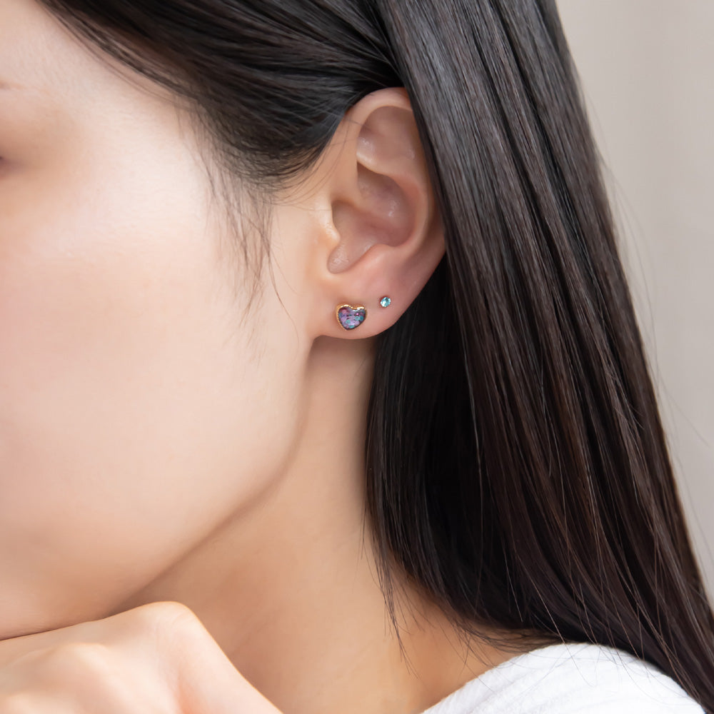 Sequin Heart Stud Pack