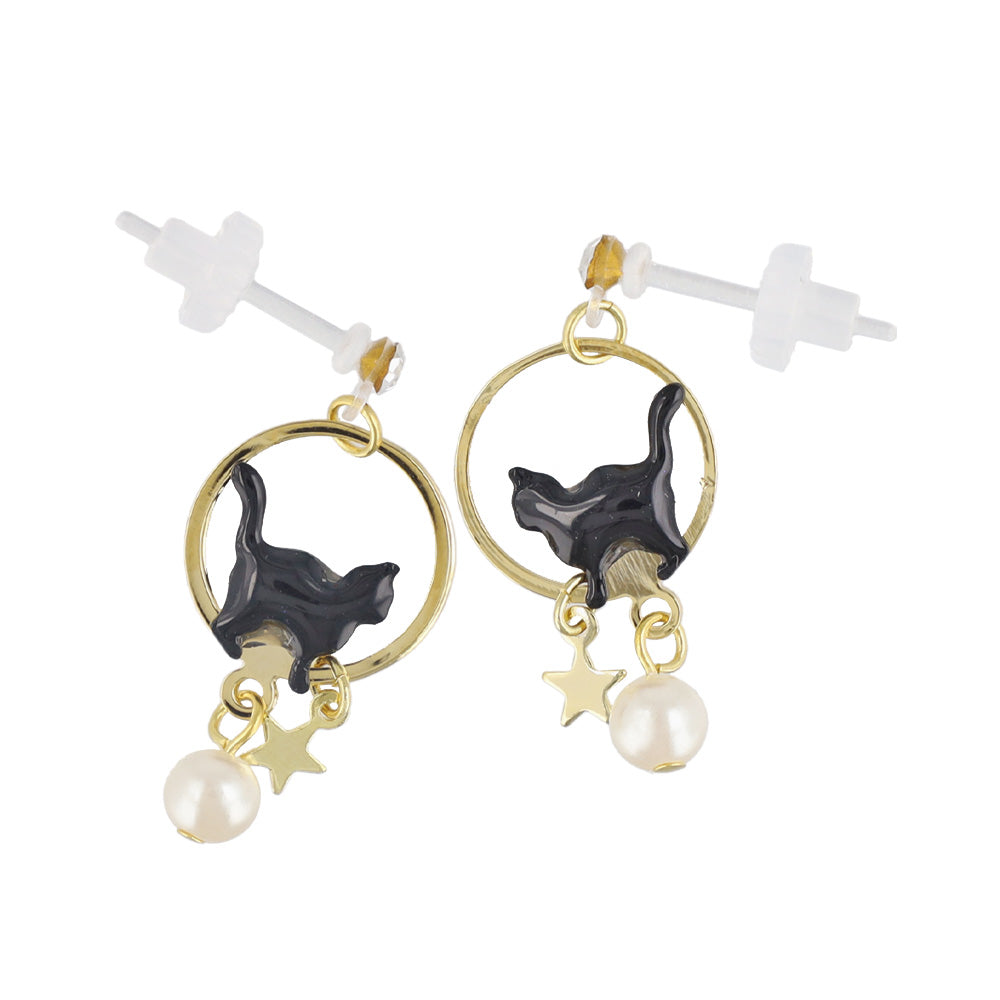 Celestial Cat Plastic Earrings