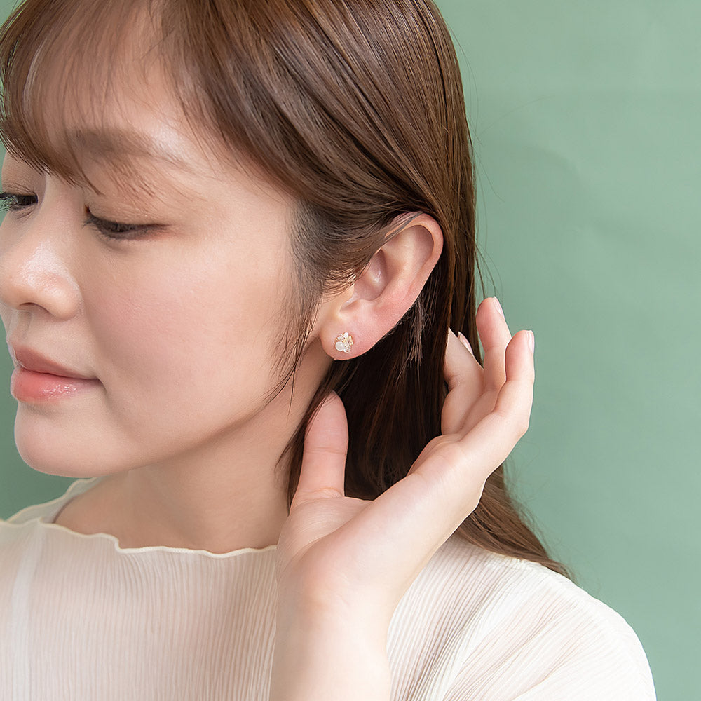 Mixed Gem Cluster Invisible Clip Ons